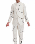 Big Moth Circles Embroidered Waistcoat-Antar-Agni