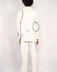 Big Moth Circles Embroidered Waistcoat-Antar-Agni