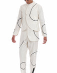 Big Moth Circles Embroidered Waistcoat-Antar-Agni