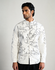 Broken Feather Embroidered Shirt