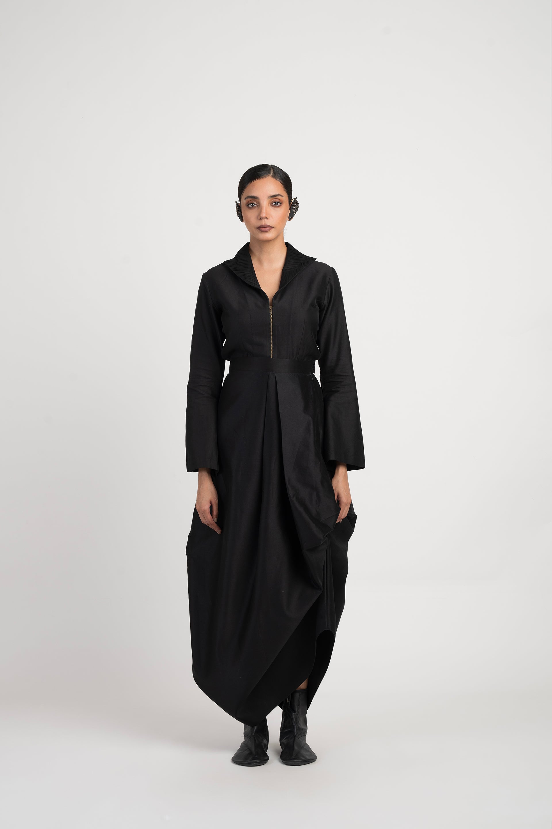 andmary Ami line zip tops & loos skirt（Buy Black Alyha