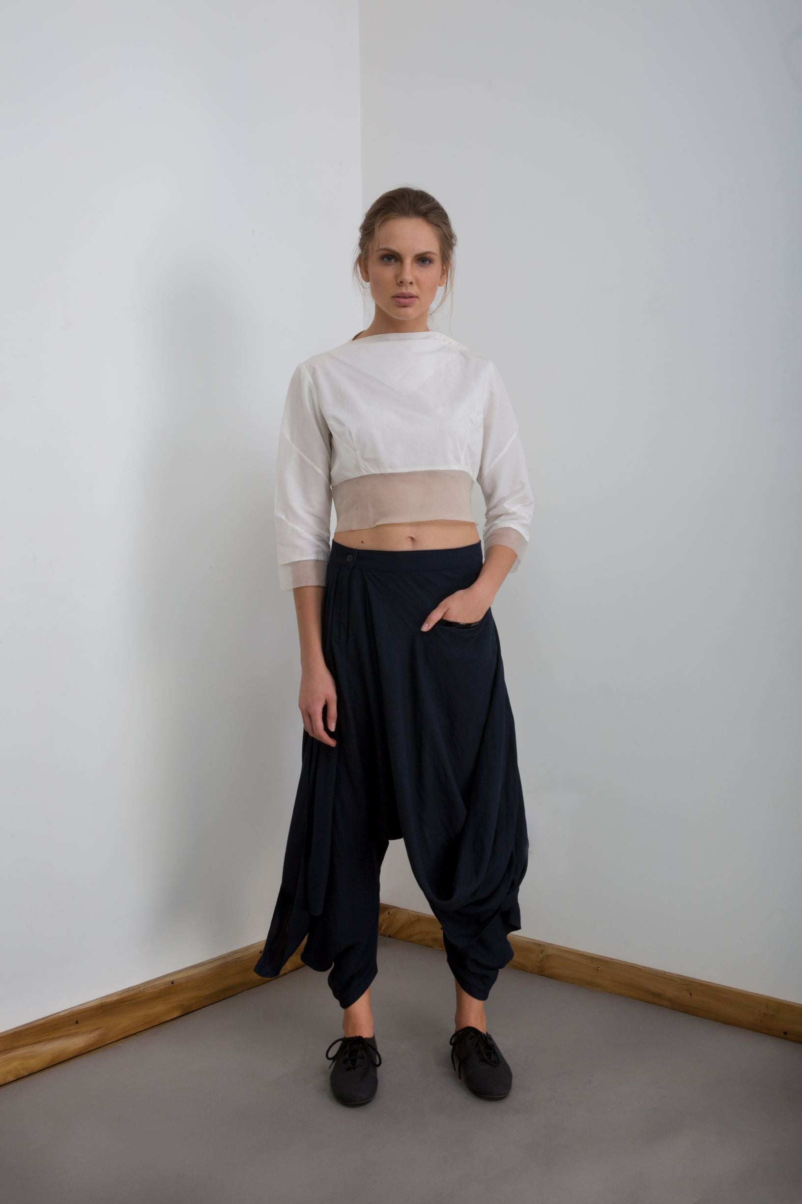 Side Dhoti Pants-Antar-Agni