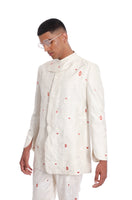 Wing Pattern Embroidered Shacket-Antar-Agni