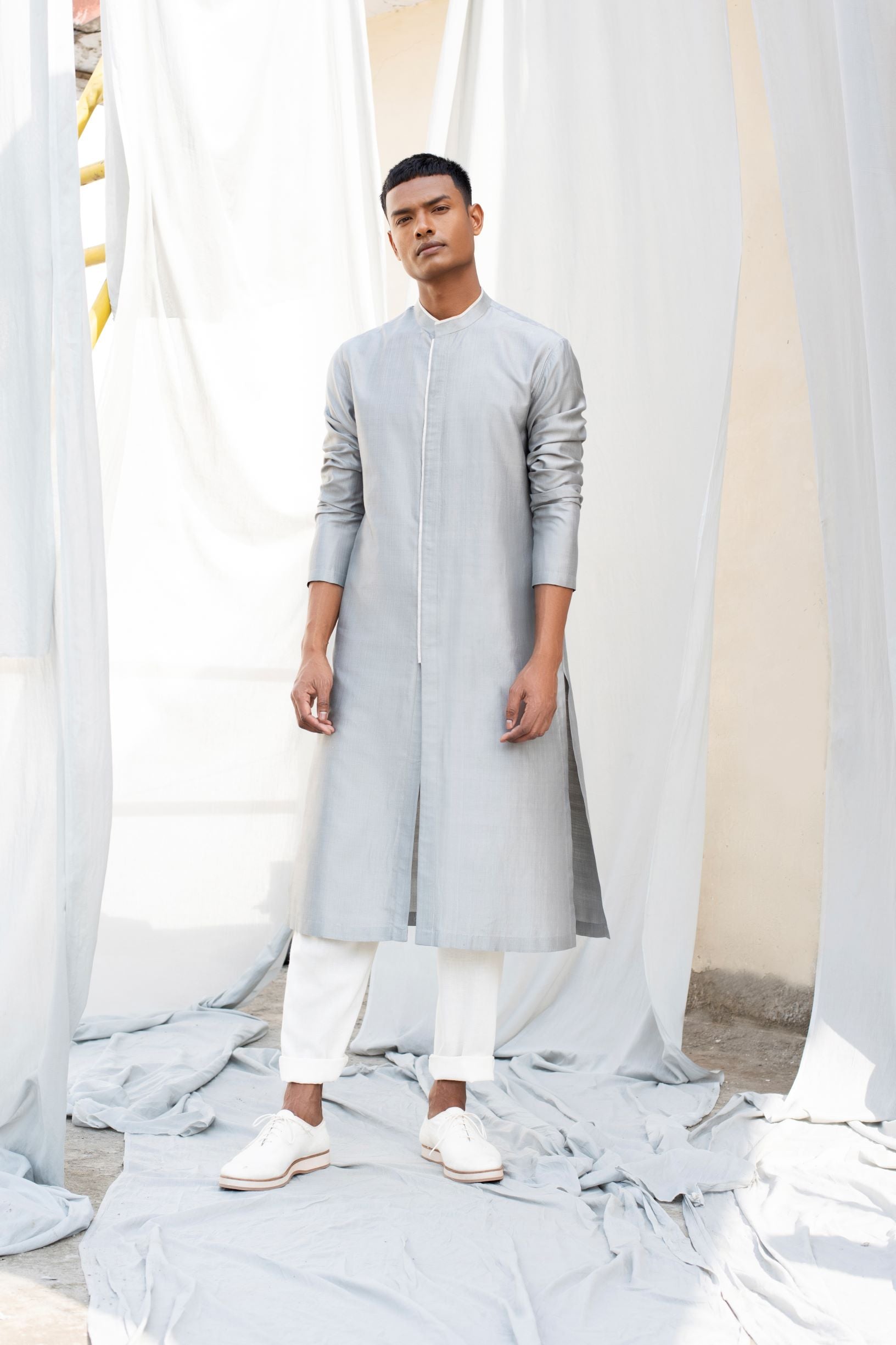 Classic Light Grey Kurta-Antar-Agni