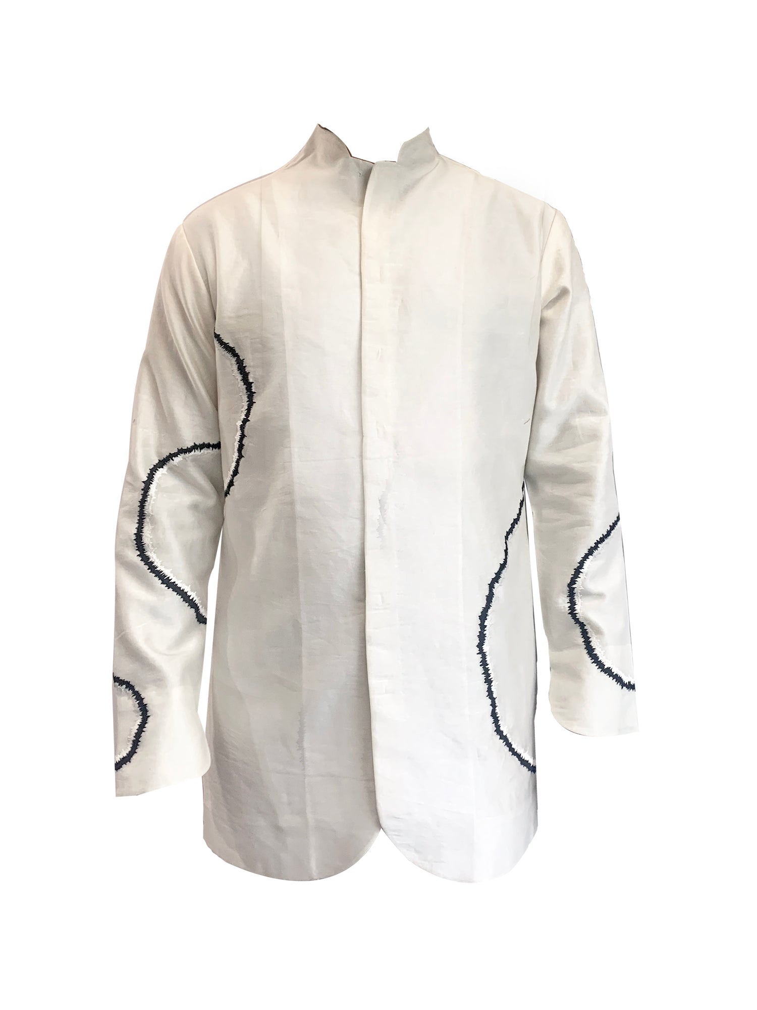 Big Moth Circles Embroidered Shirt-Antar-Agni