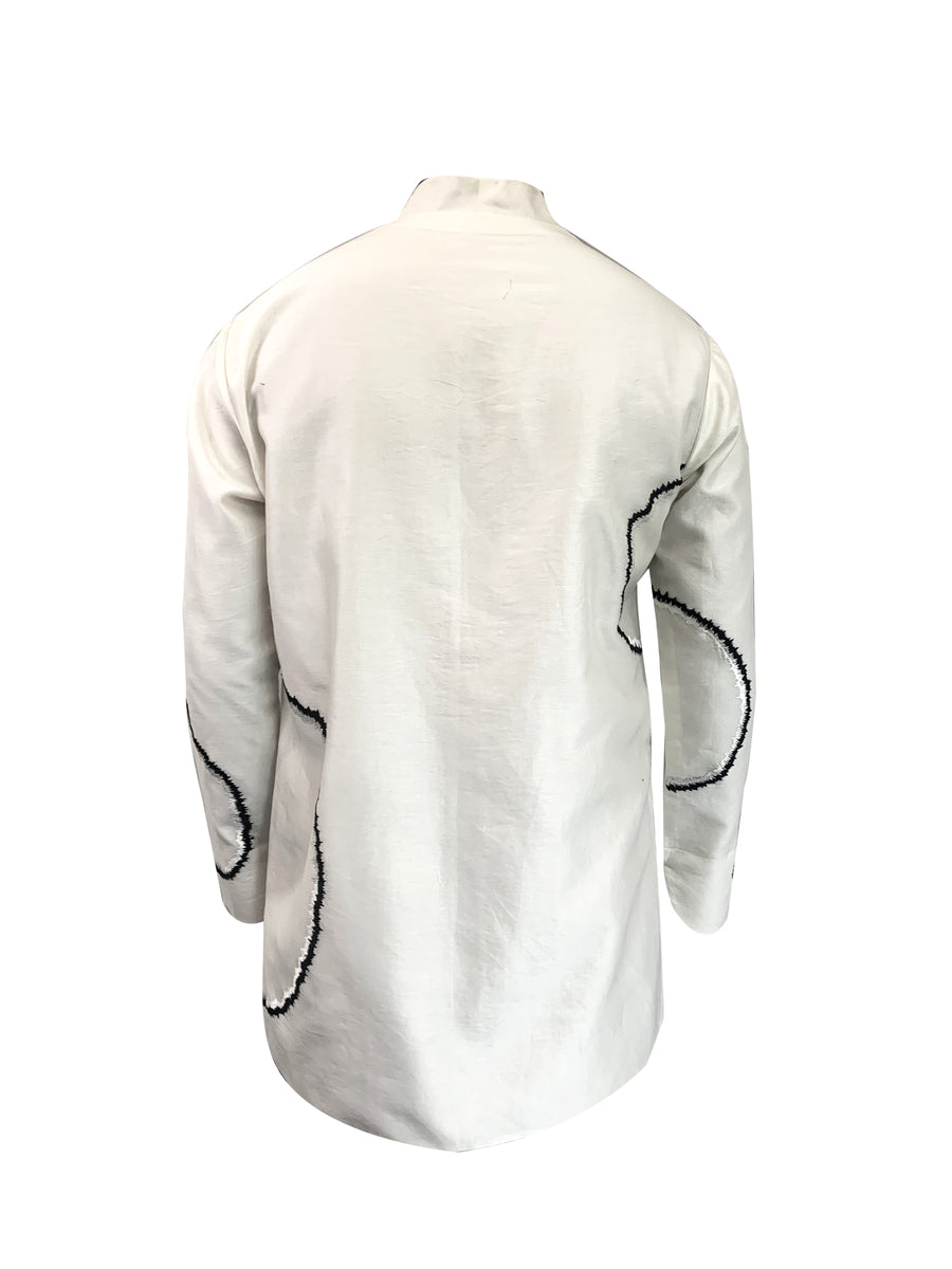 Big Moth Circles Embroidered Shirt-Antar-Agni